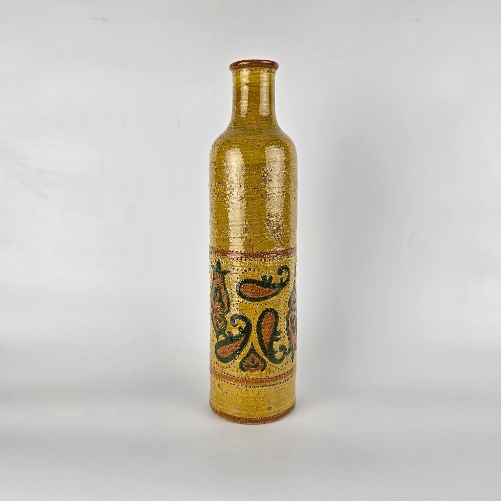 prachtige vintage ronde Bitossi vaas. Decor "Liberty", Ophalen of Verzenden