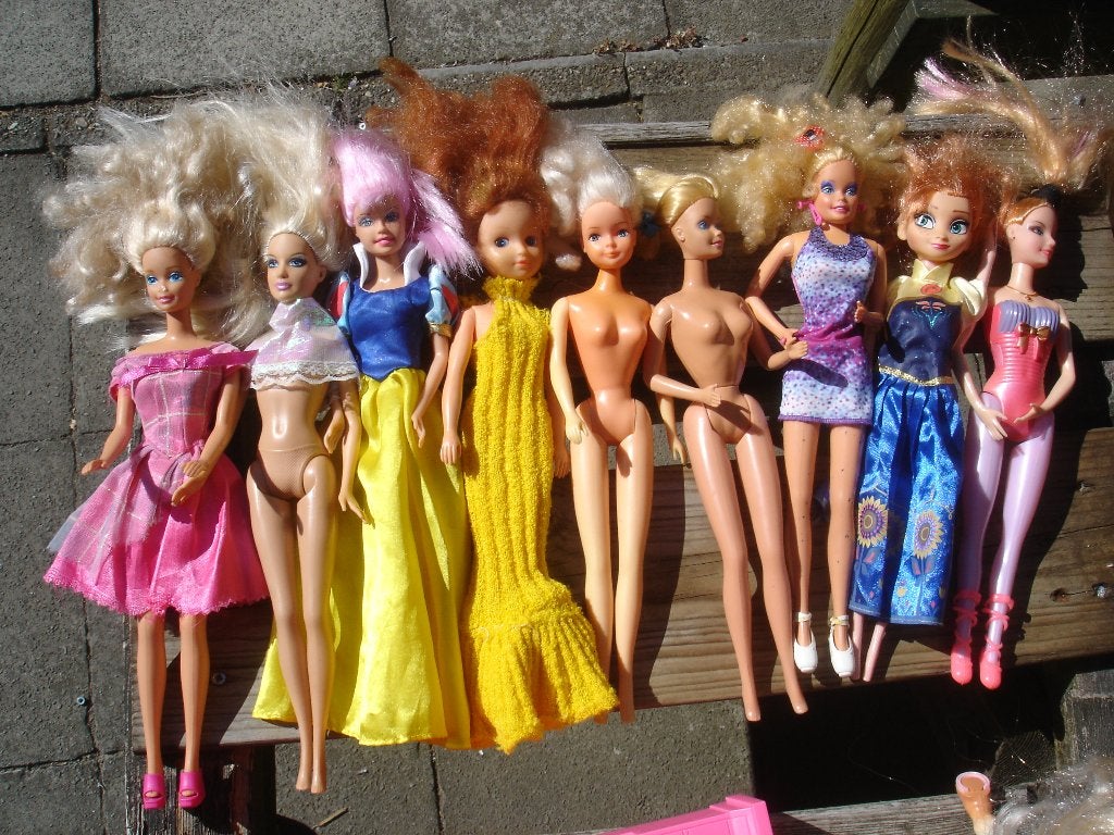 vintage Barbie poppen. + 2 paarden, Ophalen, Gebruikt, Barbie