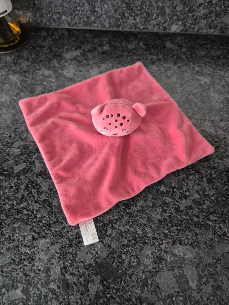 Kruidvat - Knuffeldoekje Luipaard roze, Ophalen of Verzenden, Nieuw, Overige typen