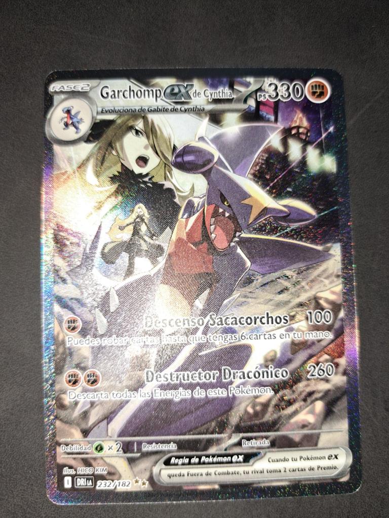 Destined rivals ,Garchomp EX  de cynthia Spaans MINT, Ophalen of Verzenden, Nieuw, Losse kaart, Foil