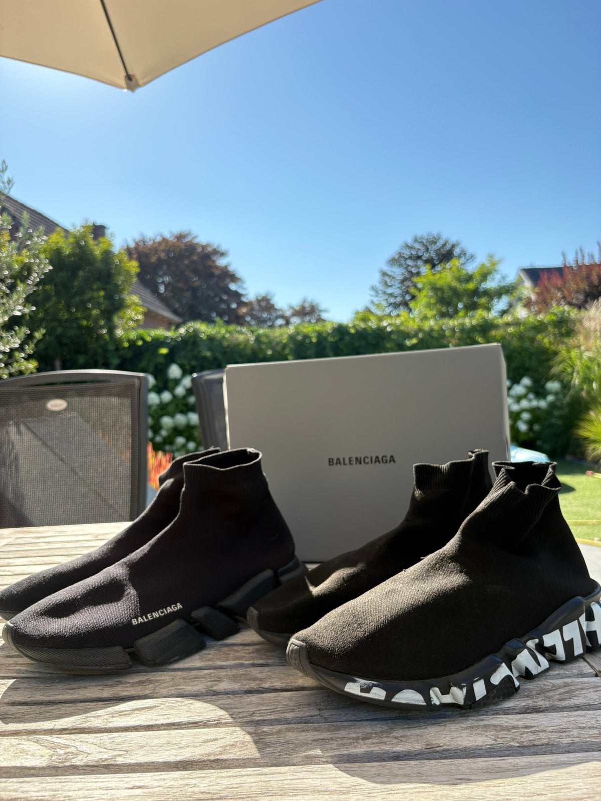 Balenciaga socs maat 45,5, Kleding | Heren, Schoenen, Ophalen of Verzenden, Zo goed als nieuw, Zwart