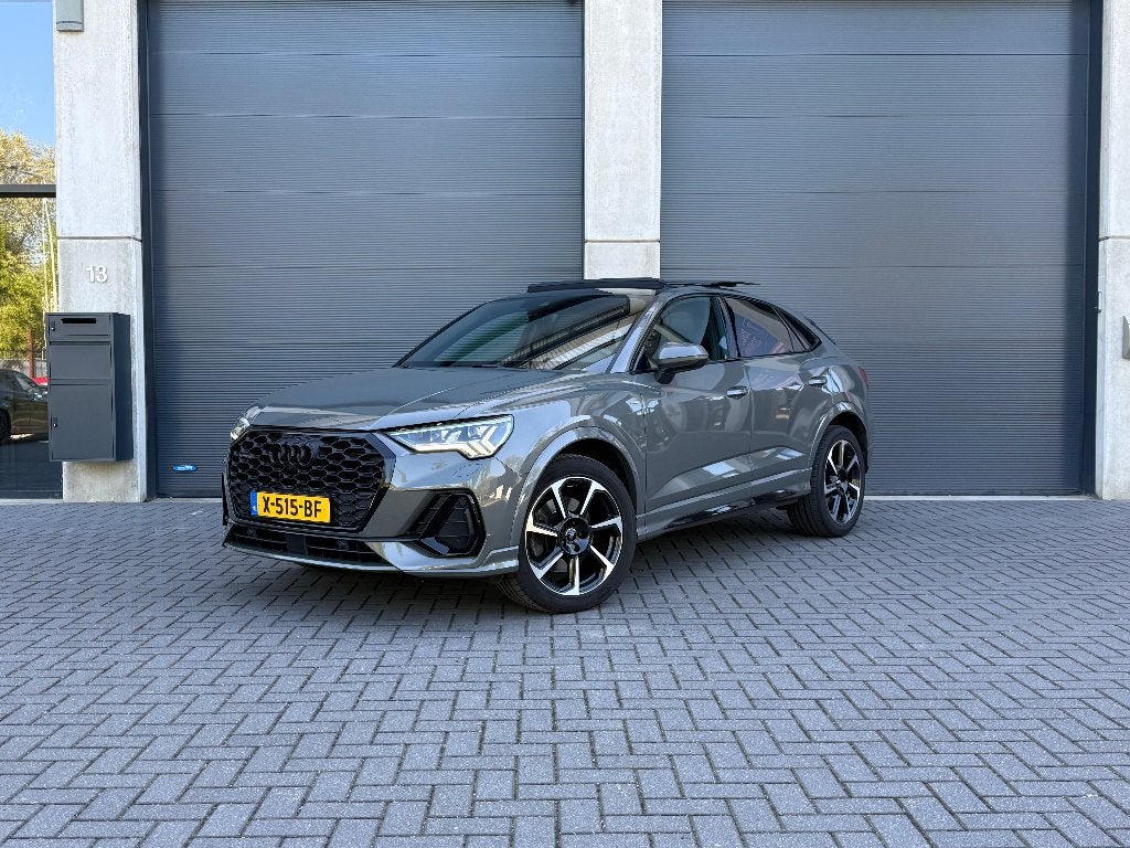 Audi Q3 Sportback 45 TFSI Quattro 3xS-Line Pano ACC B&O 360, Auto's, Zwart, 4 cilinders, 1984 cc, Alcantara