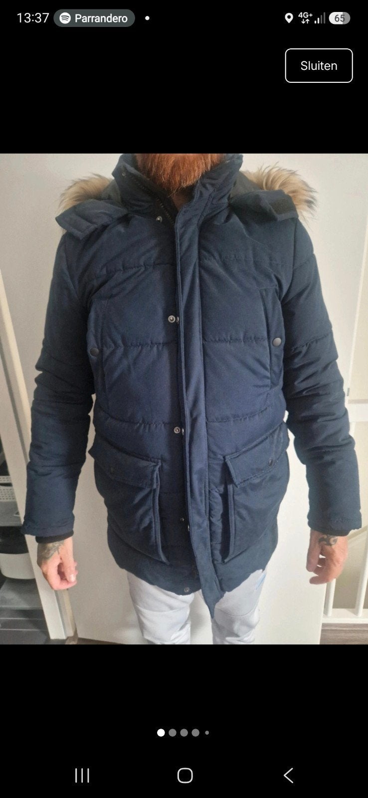 Clockhouse winterjas met bontkraag - Maat M € 20, Kleding | Heren, Ophalen of Verzenden, Zo goed als nieuw, Clockhouse, Maat 48/50 (M)
