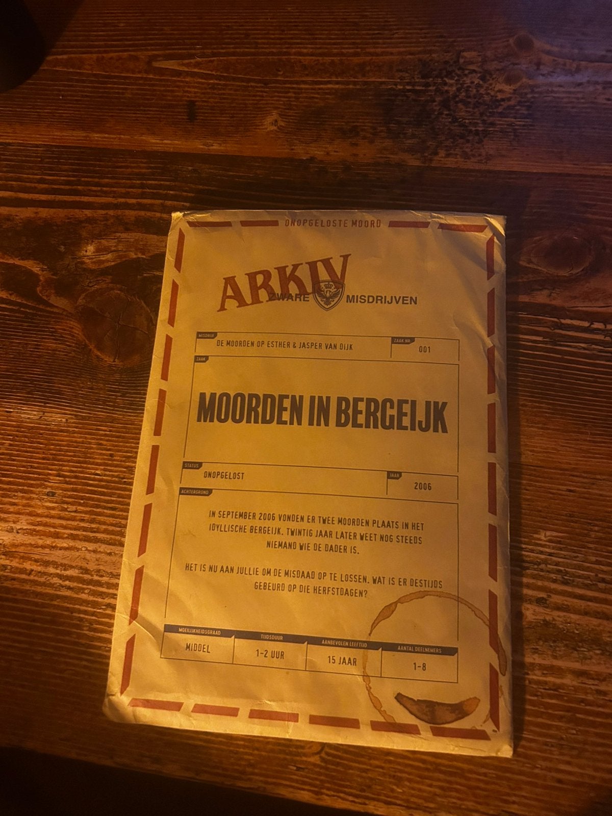 Moordossier spel, Ophalen of Verzenden, Zo goed als nieuw