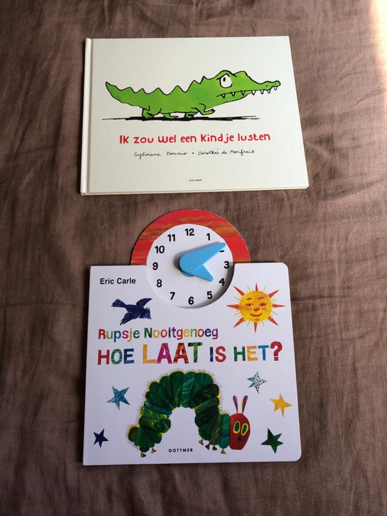 2 kinderboeken: Rupsje Nooitgenoeg & Krokodil, Boeken, Kinderboeken | Kleuters, Fictie algemeen, Jongen of Meisje, Ophalen of Verzenden