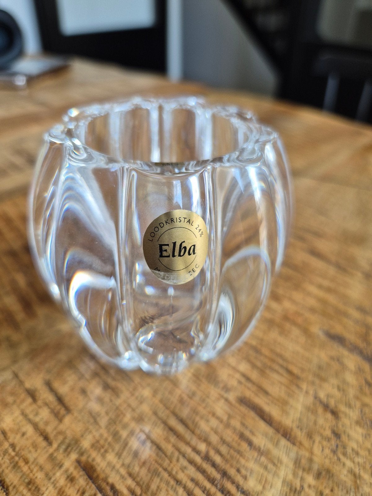 Elba loodkristal 24 % waxinelichtje, Antiek en Kunst, Antiek | Glas en Kristal, Ophalen of Verzenden