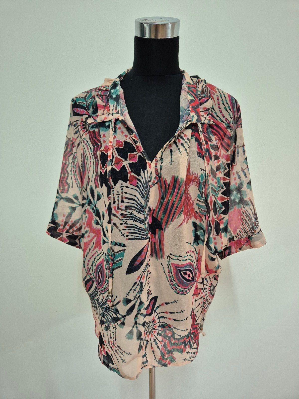 Fleurig Tessa Koops Blouse Maat S, Meerkleurig, Ophalen of Verzenden, Zo goed als nieuw, Tessa Koops