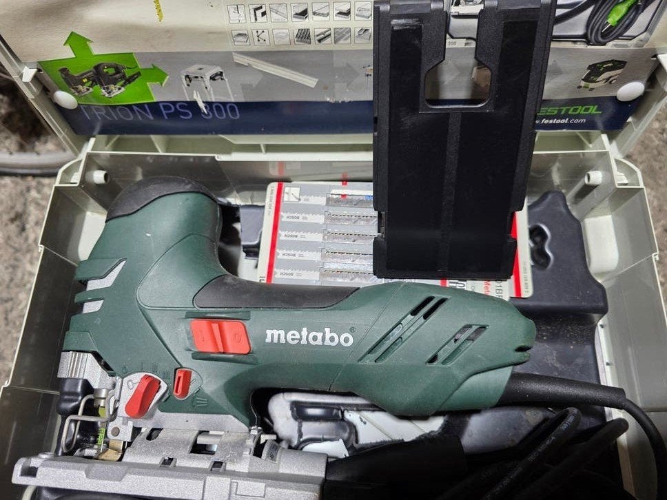 Metabo STE 140 Professionele Decoupeerzaag, Doe-het-zelf en Verbouw, Gereedschap | Zaagmachines, Gebruikt, 600 tot 1200 watt, Ophalen of Verzenden