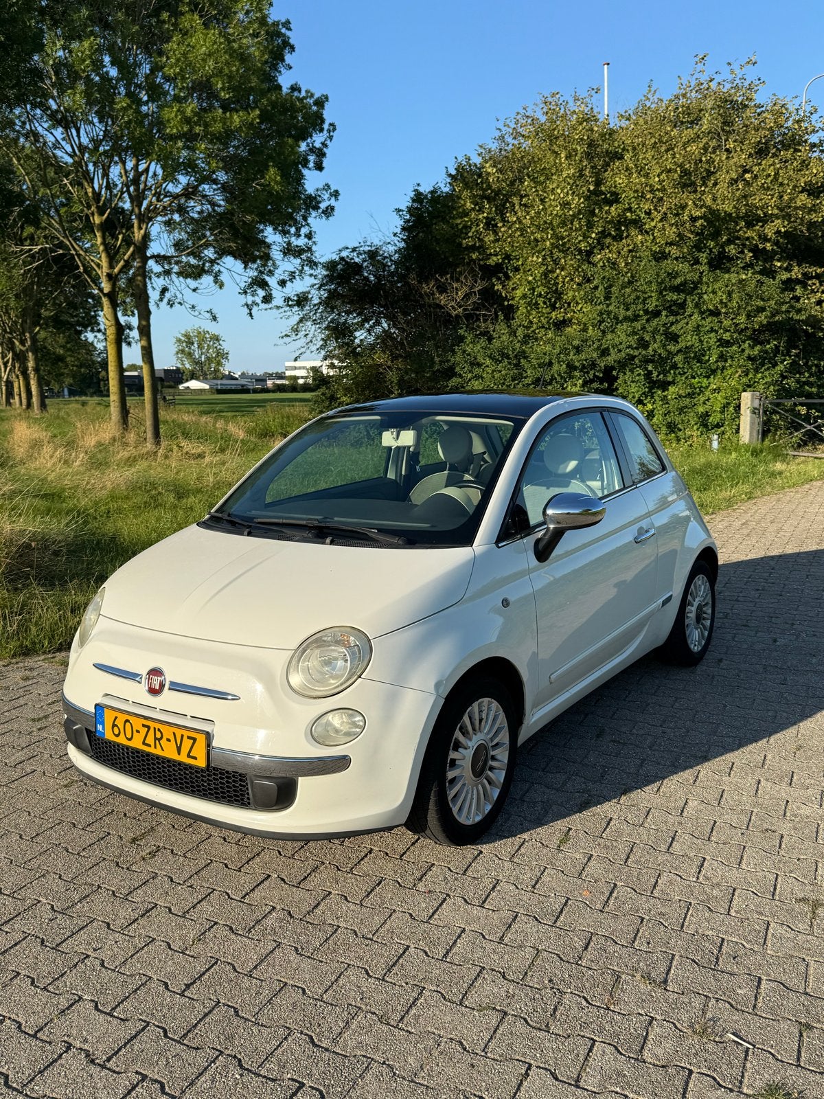 Fiat 500 1.2 C 2008 Wit, Voorwielaandrijving, 1242 cc, 4 cilinders, 840 kg