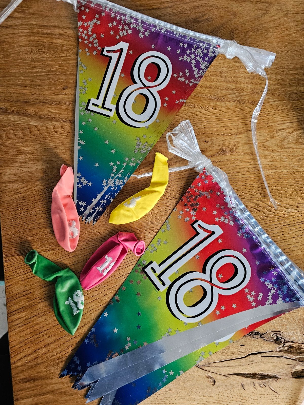 18e Verjaardag Versiering: Slinger & Ballonnen, Ophalen of Verzenden, Gebruikt, Feestartikel, Verjaardag