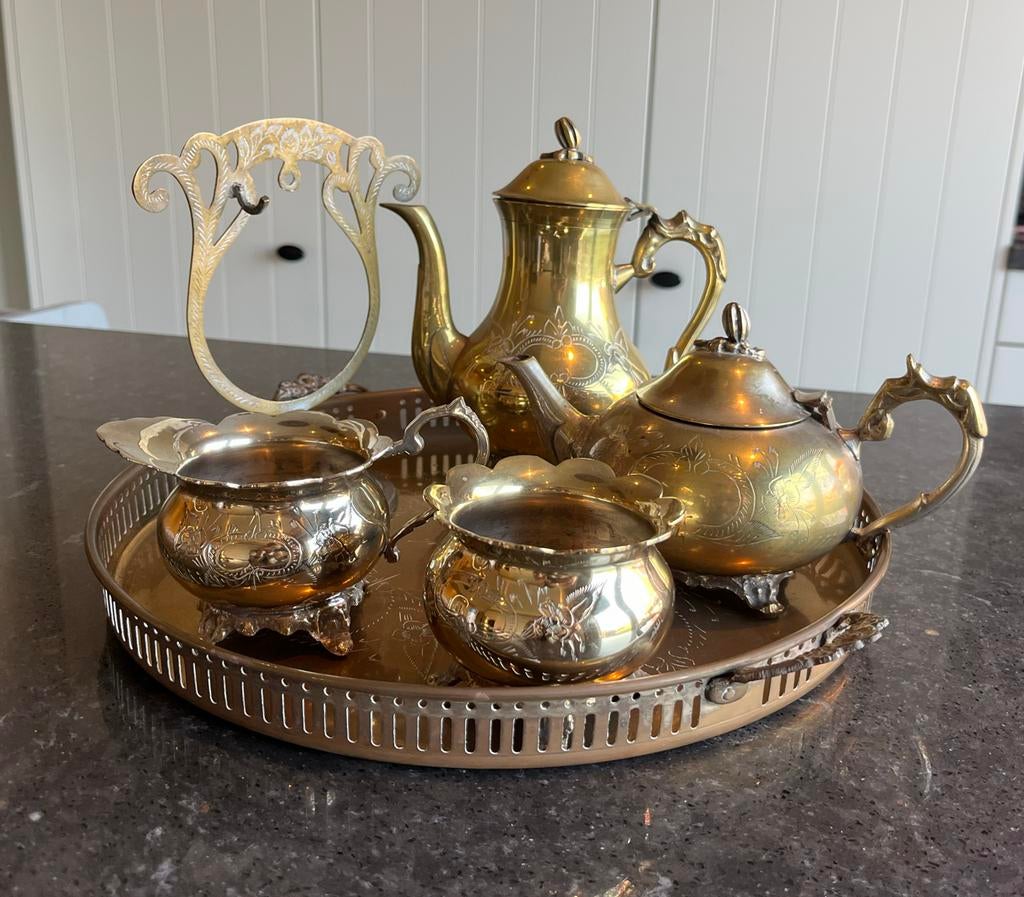 Antiek koffie / thee servies, Antiek en Kunst, Antiek | Servies compleet, Ophalen