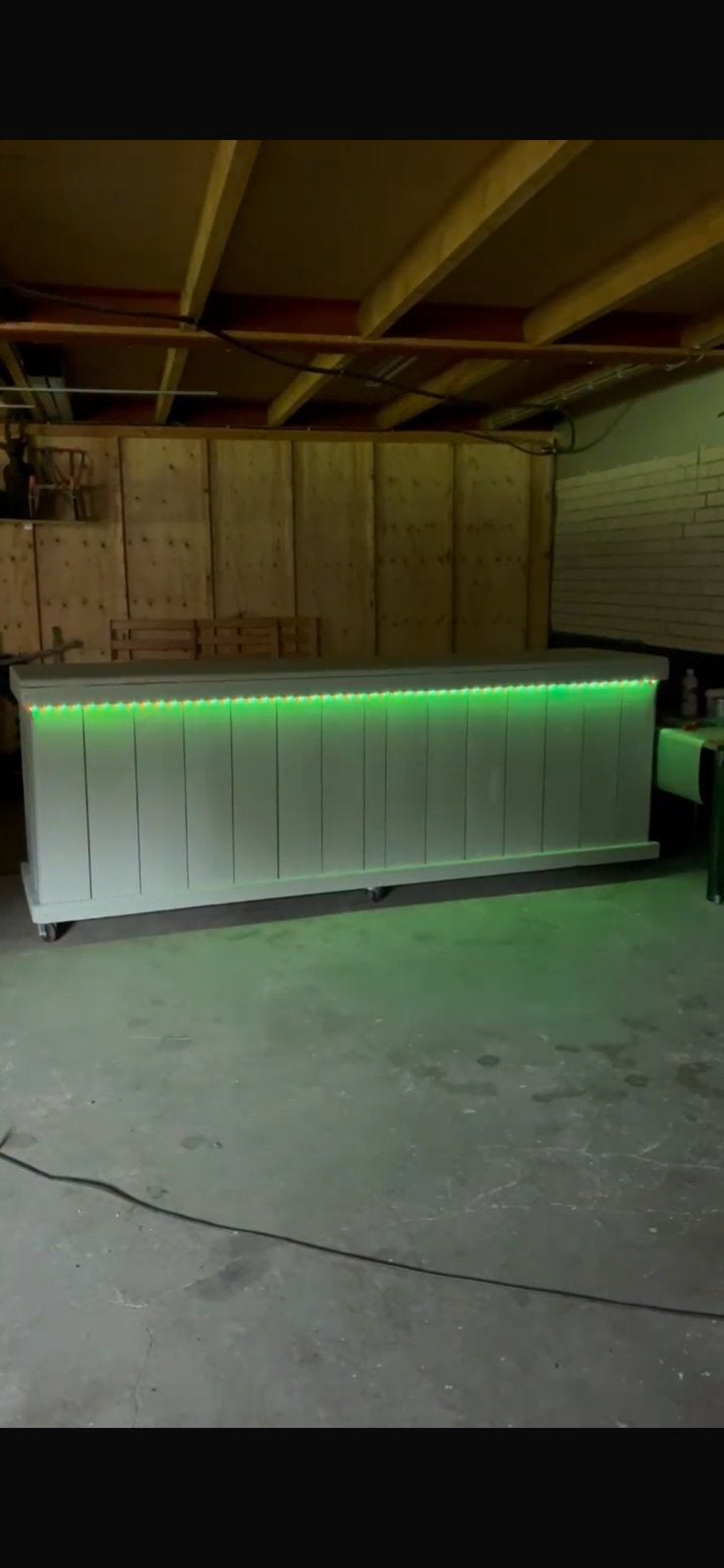 Steigerhouten bar - 3 meter breed, 1,1 meter hoog, Huis en Inrichting, Ophalen, Zo goed als nieuw