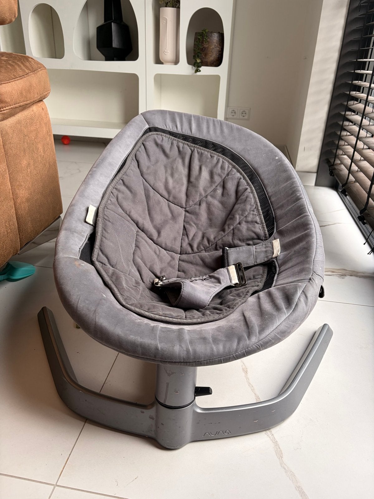 Nuna Leaf wipstoel - Grijs, Kinderen en Baby's, Ophalen, Gebruikt