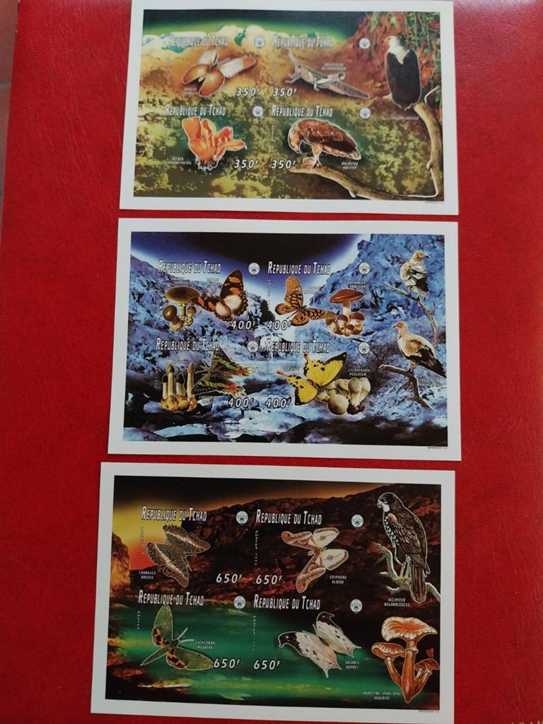 Tchad klb 1395-1406 B vlinders 1998 postfris, Postzegels en Munten, Ophalen of Verzenden, Dier of Natuur
