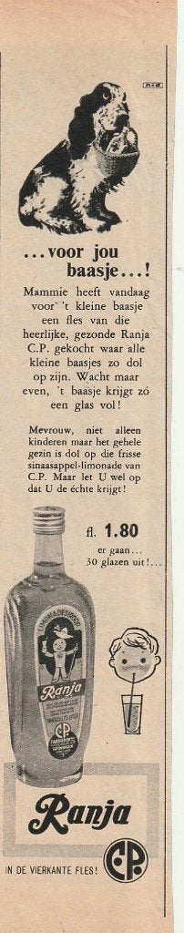 Retro reclame 1958 C.P. limonade voor kleine baasje, Verzenden, Overige typen
