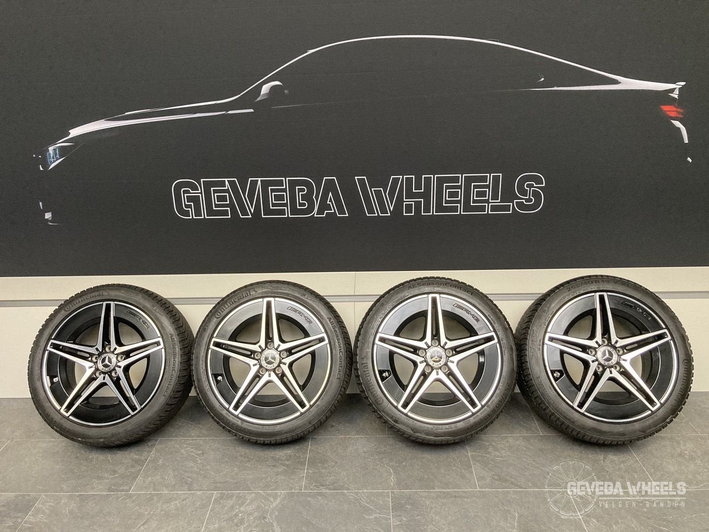 18” originele Mercedes-Benz C W206 velgen + allseason banden, 18 inch, Gebruikt, -, -