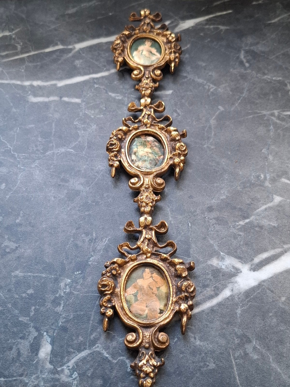 zeer sfeervol Italiaans drieluik frame barok/rococco stijl, Ophalen of Verzenden