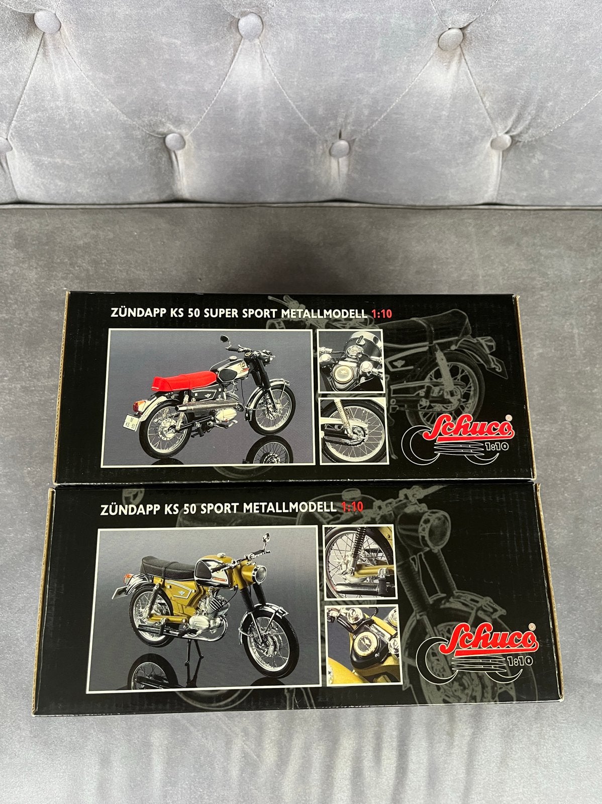 Schuco Zündapp KS 50 Super Sport metaalmodel 1:10 (2 stuks), Overige merken, Nieuw, Ophalen of Verzenden, Groter dan 1:32