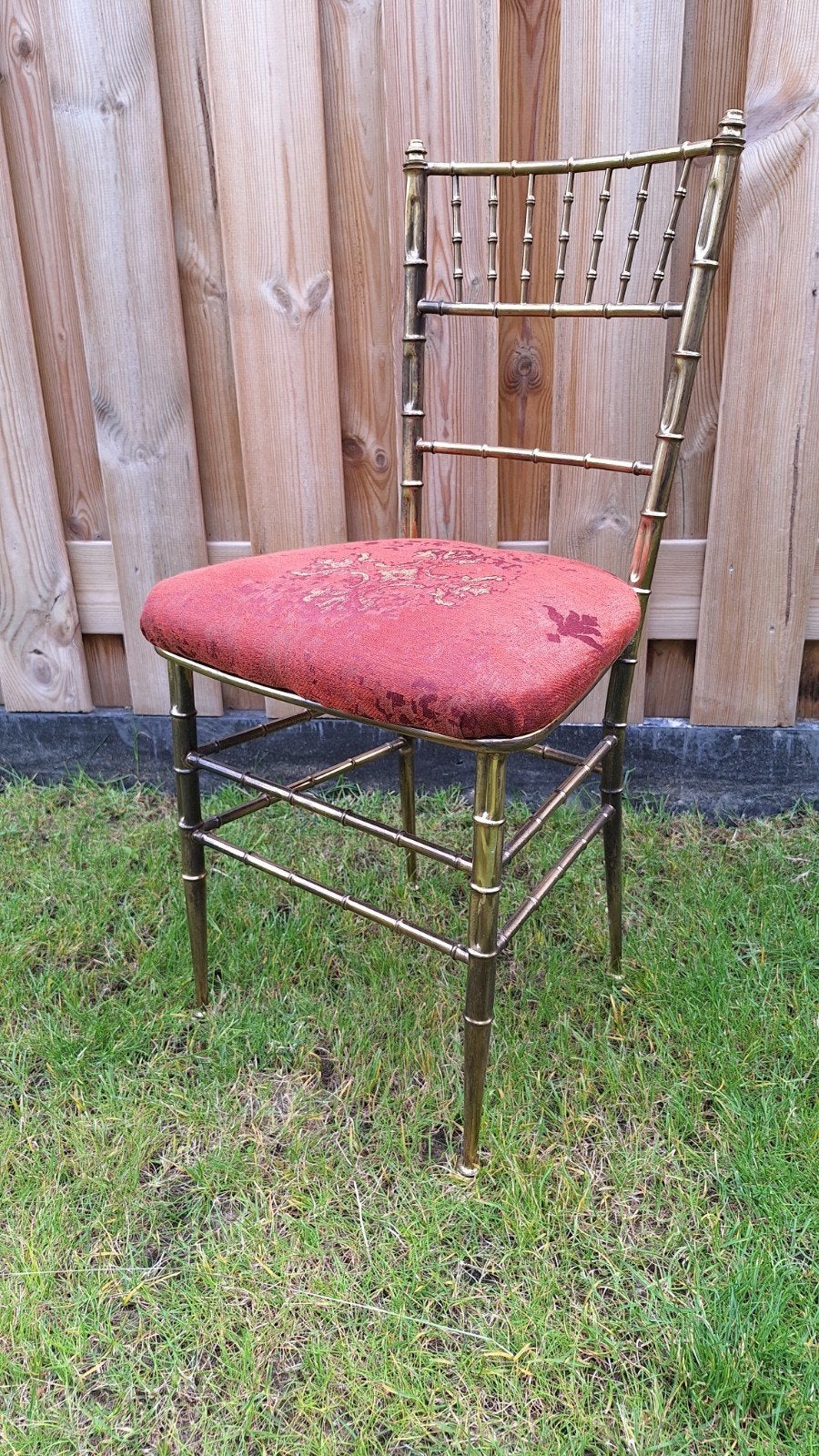 antieke Chiavari stoel messing., Ophalen