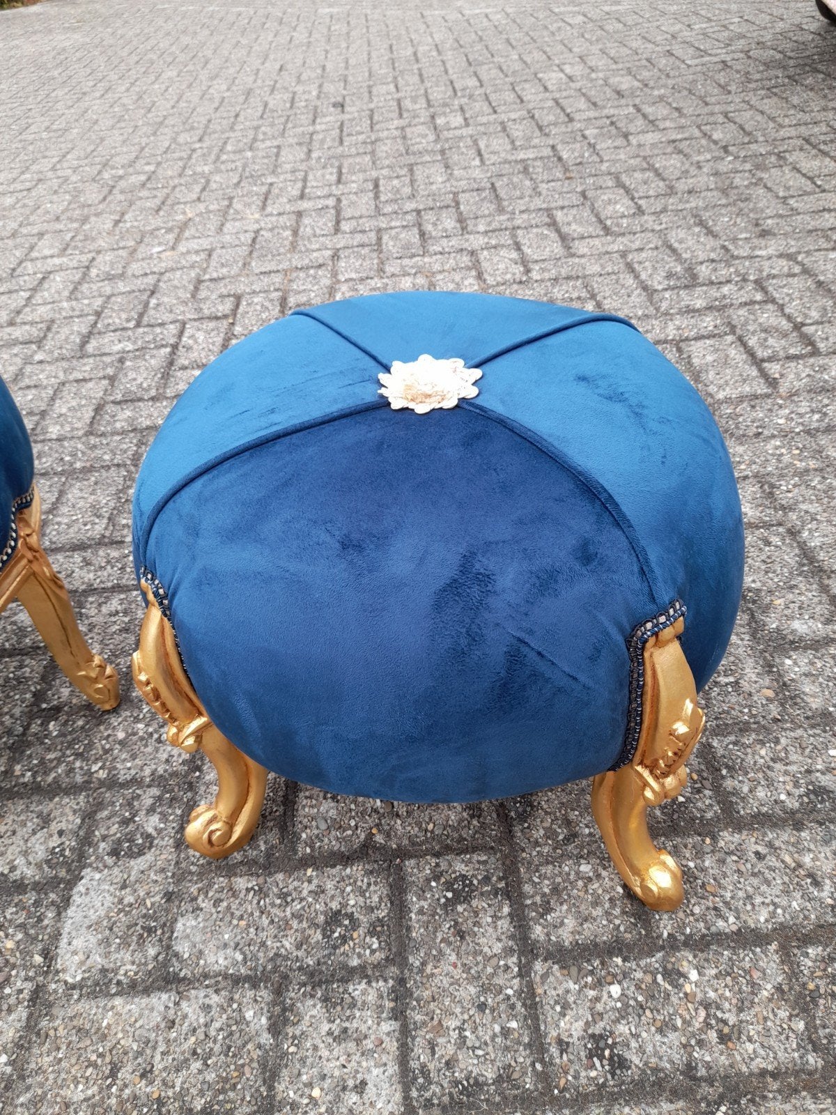 Mooie barok poef hocker, Ophalen of Verzenden