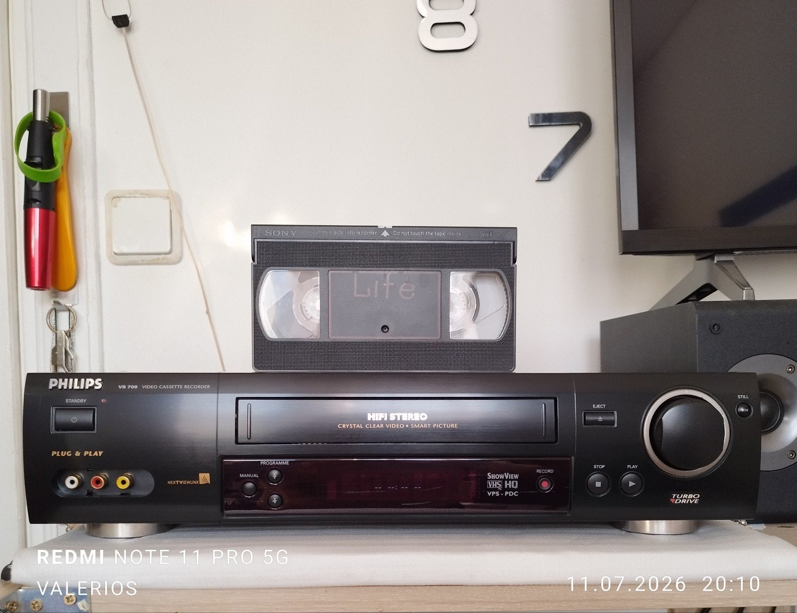 VHS VIDEO Recorder PHILIPS VR - 700/02.Met afstandsbediening, Ophalen of Verzenden, Zo goed als nieuw, VHS-speler of -recorder