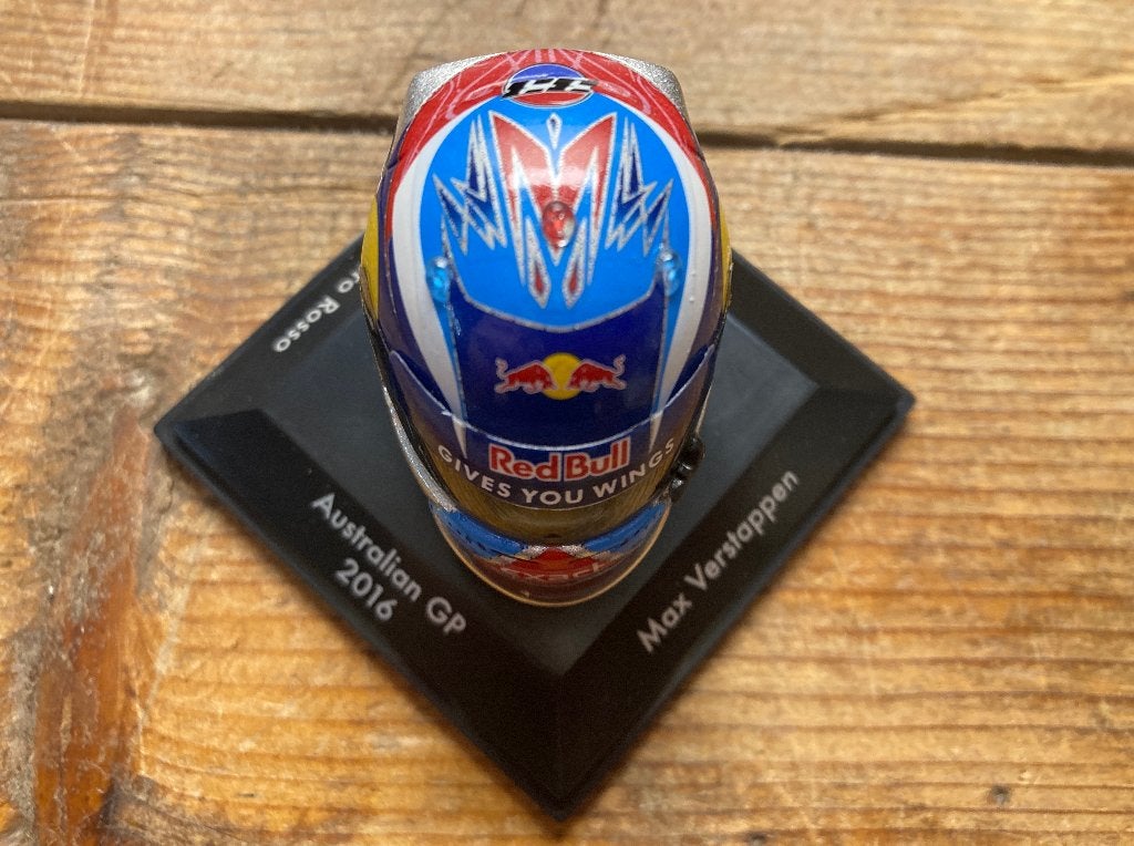 ✅ Max Verstappen 1:8 Helm Australian GP 2016 Red Bull RB12, Verzamelen, Automerken, Motoren en Formule 1, Ophalen of Verzenden