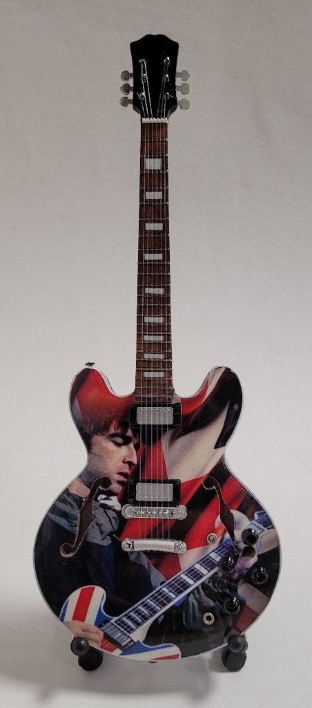 Noel Gallagher Oasis miniatuur gitaar 25cm mini guitar deco, Info@deconoord.nl, Deco Noord, Nieuw, Ophalen of Verzenden