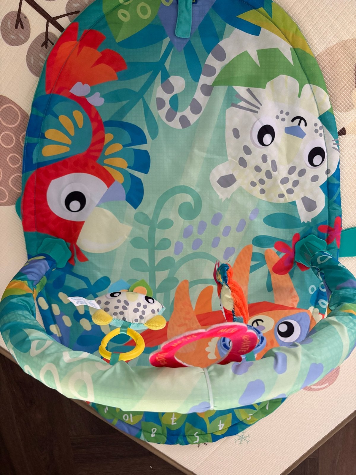 Playgro Speelkleed met Jungle Thema en Activiteitenhanger, Ophalen, Zo goed als nieuw, Speelkleed, Met geluid