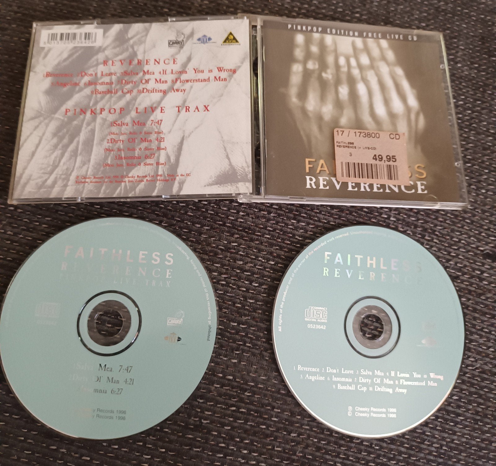 Faithless - Reverence Pinkpop edition 2cd 1998 VG+, Ophalen of Verzenden, Zo goed als nieuw