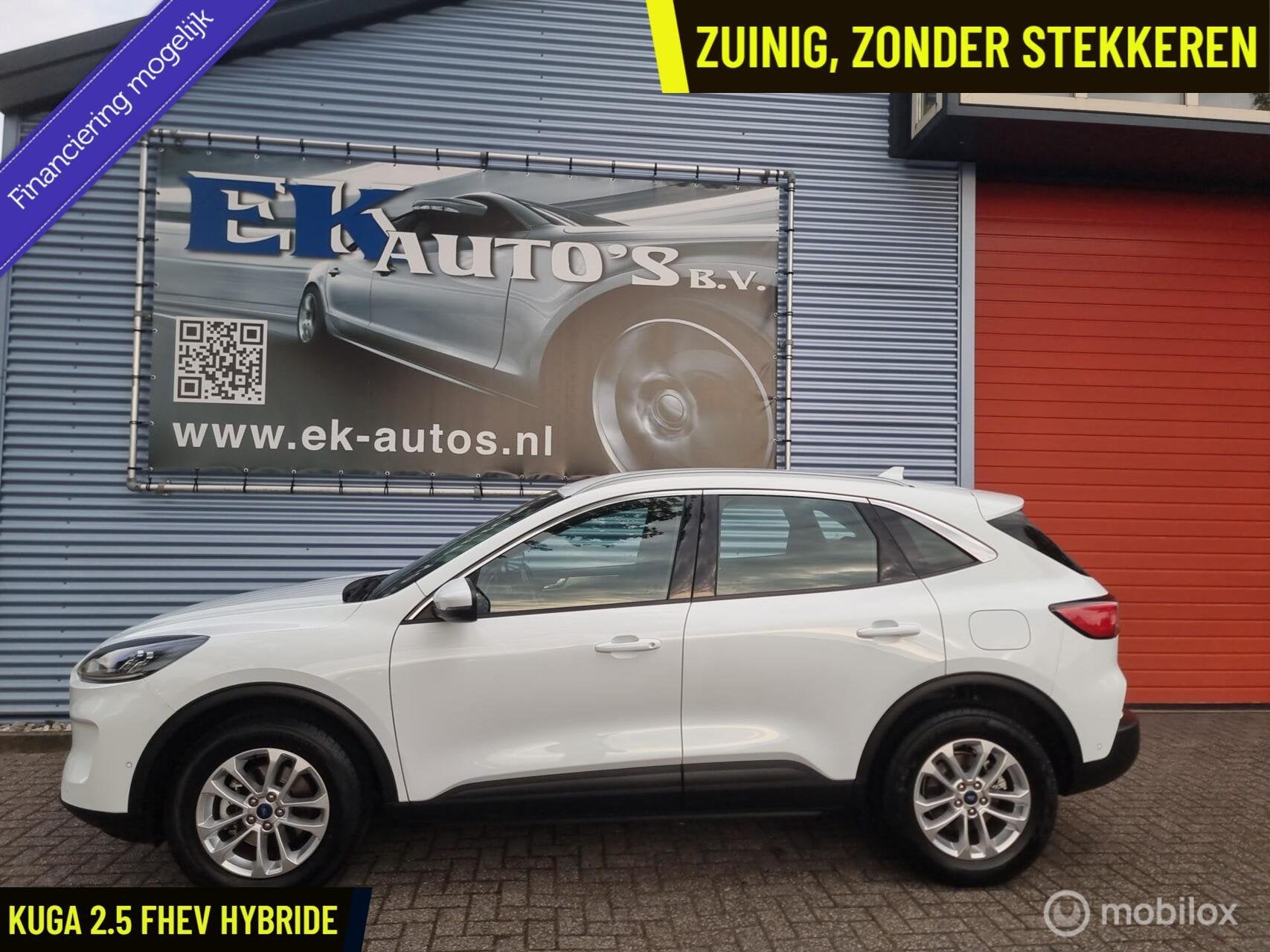 Ford Kuga 2.5 FHEV. Mild hybride zonder stekker Compleet !, Auto's, Gebruikt, Euro 6, Wit, Bedrijf