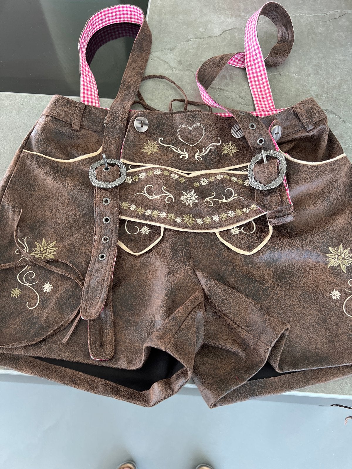 Lederhose Oktoberfest Dames Maat 38, Maat 38/40 (M), Ophalen of Verzenden, Kleding, Overige thema's