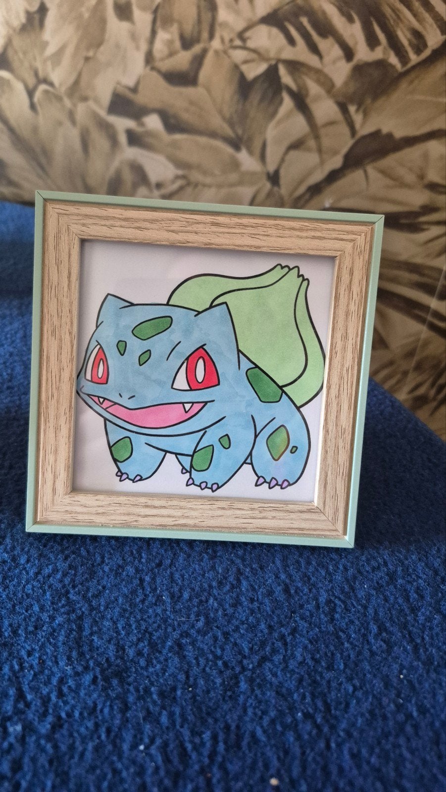 Bulbasaur tekening in fotolijst, Ophalen of Verzenden, Nieuw, Overige typen