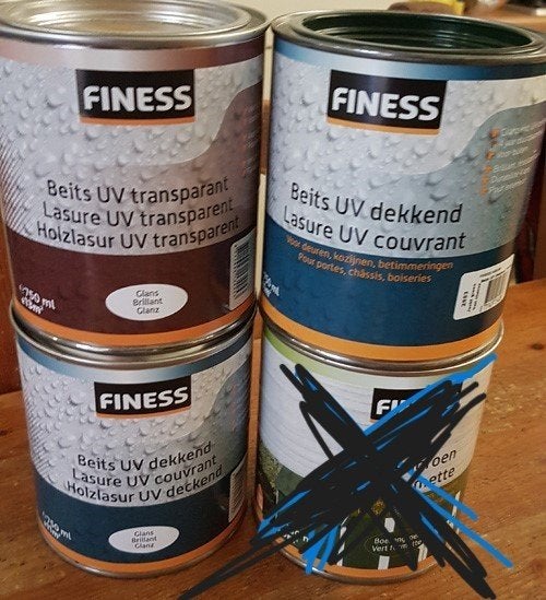 Div. merken / kleuren beits, verf, primer, etc. NIEUW a, Minder dan 5 liter, Ophalen of Verzenden, Nieuw, Beits