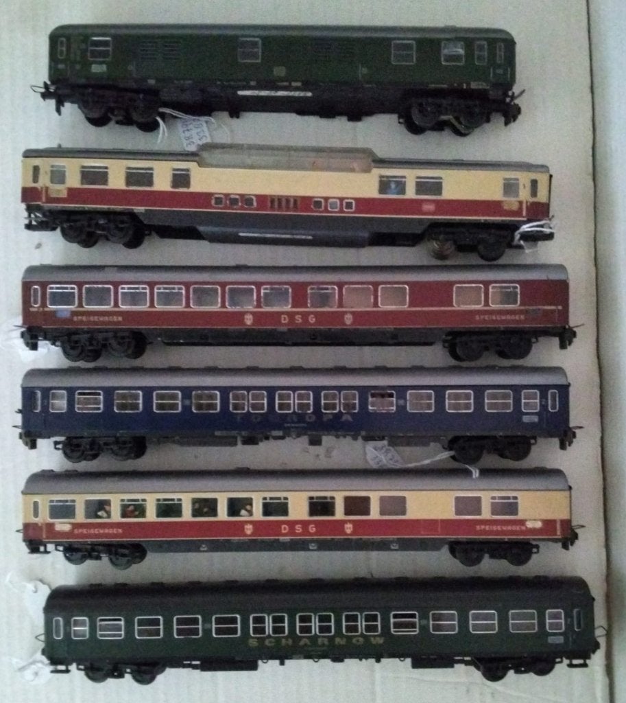 Trix Express 6 rijtuigen, Hobby en Vrije tijd, Modeltreinen | H0, Gebruikt, Gelijkstroom of Wisselstroom, Trix, Wagon