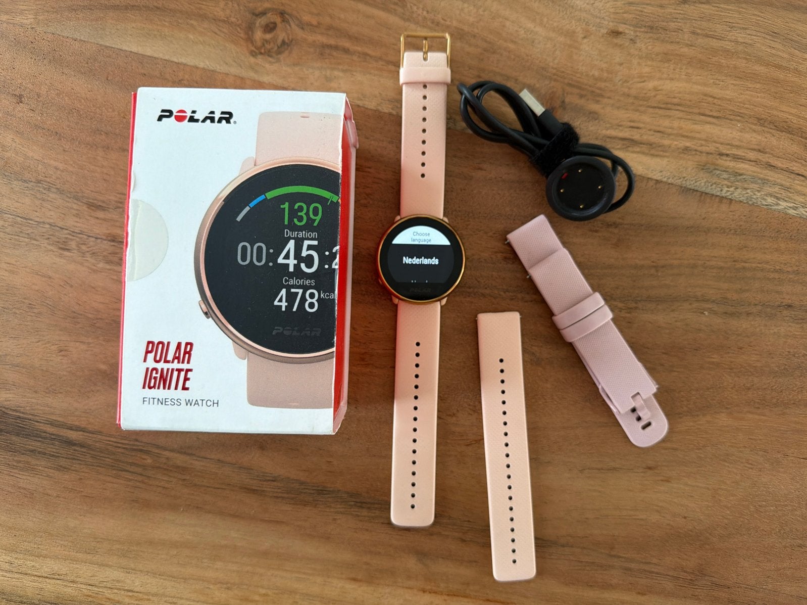 Polar Ignite Fitness Watch, Ophalen of Verzenden, Waterdicht, Zo goed als nieuw, Roze