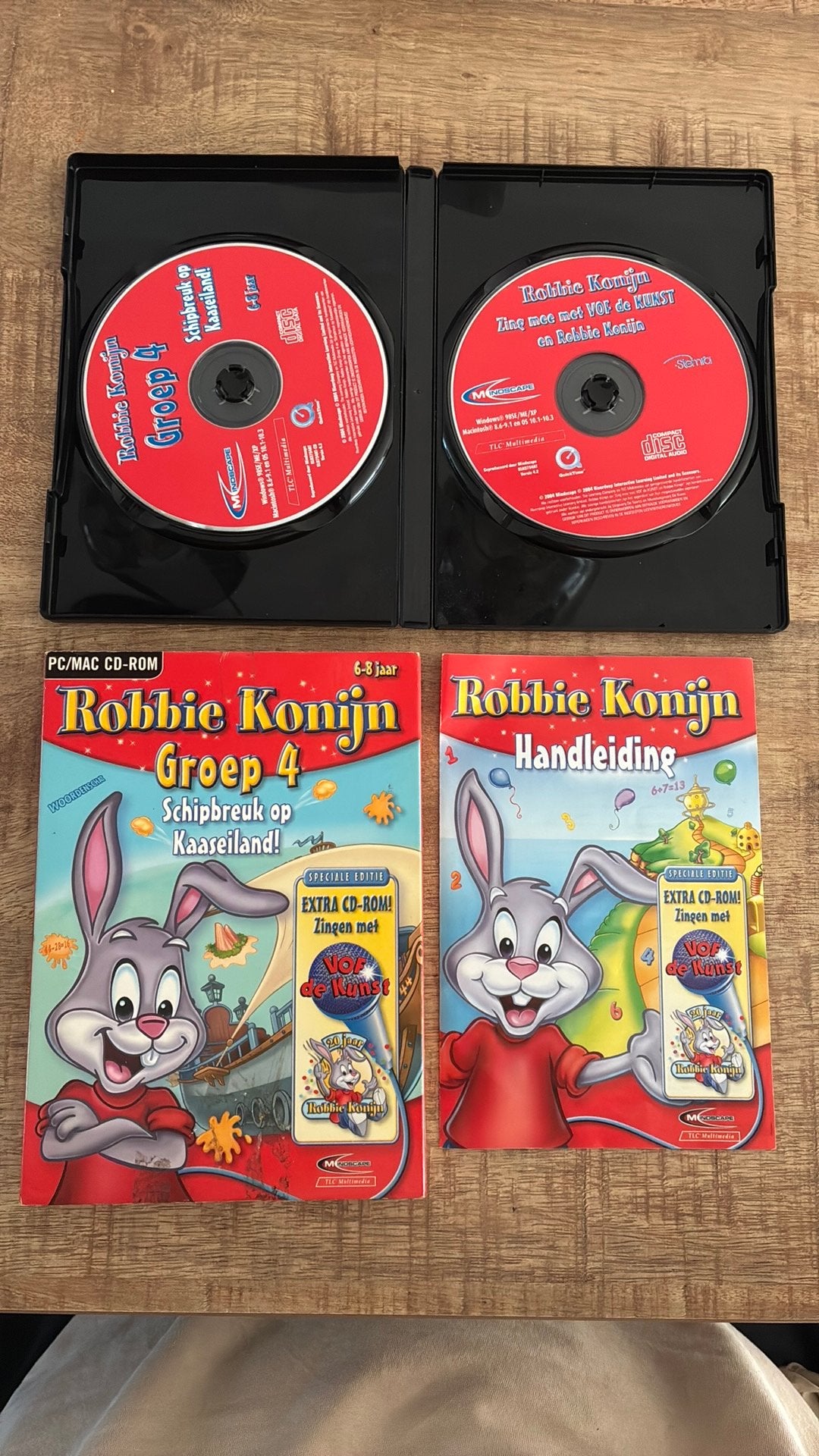 ROBBIE KONIJN GROEP 4 4.0 + ZING MEE CD-ROM, Puzzel en Educatief, 1 speler, Ophalen of Verzenden, Zo goed als nieuw