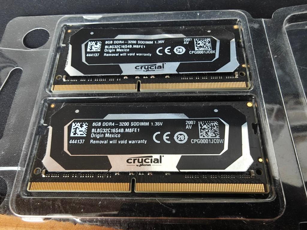 Crucial Ballistix DDR4 SODIMM 16gb (2x8gb) 3200mhz, Computers en Software, RAM geheugen, DDR4, Ophalen of Verzenden, Zo goed als nieuw