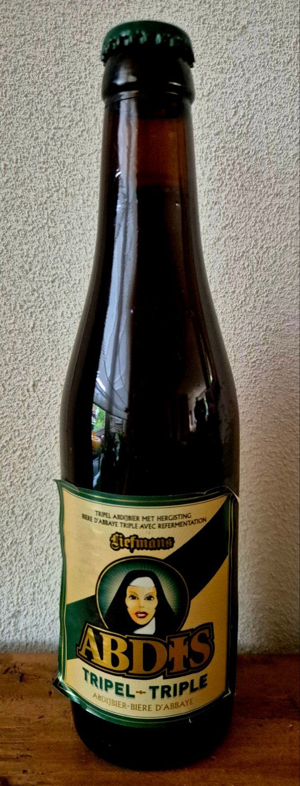 Oude fles LIEFMANS ABDIS tripel abdij bier België. Verzamele, Verzamelen, Biermerken, Ophalen of Verzenden, Zo goed als nieuw