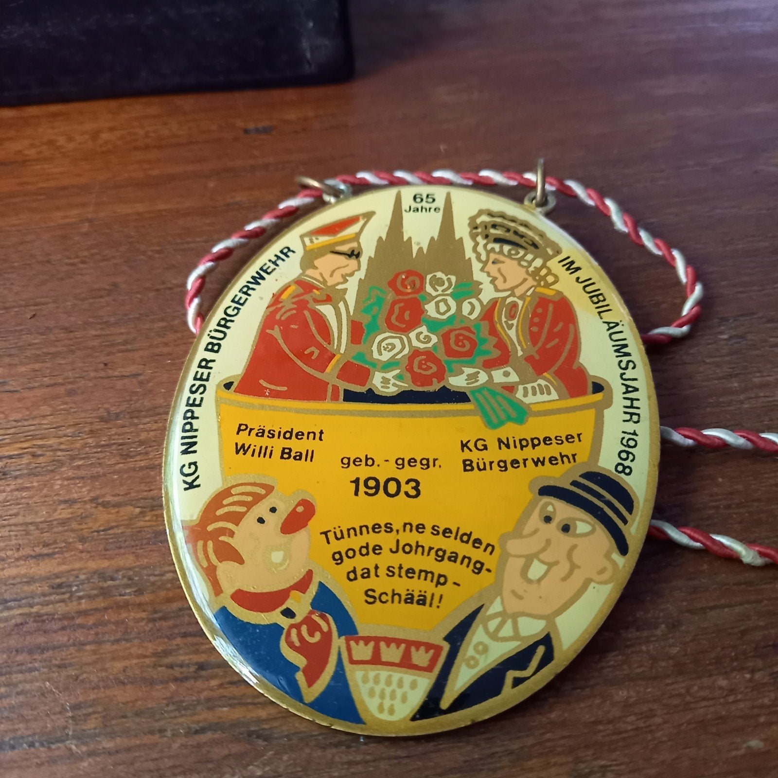 Carnavalsmedaille Koln Jubilaumsjahr 1968 Duitsland, Ophalen of Verzenden, Overige materialen