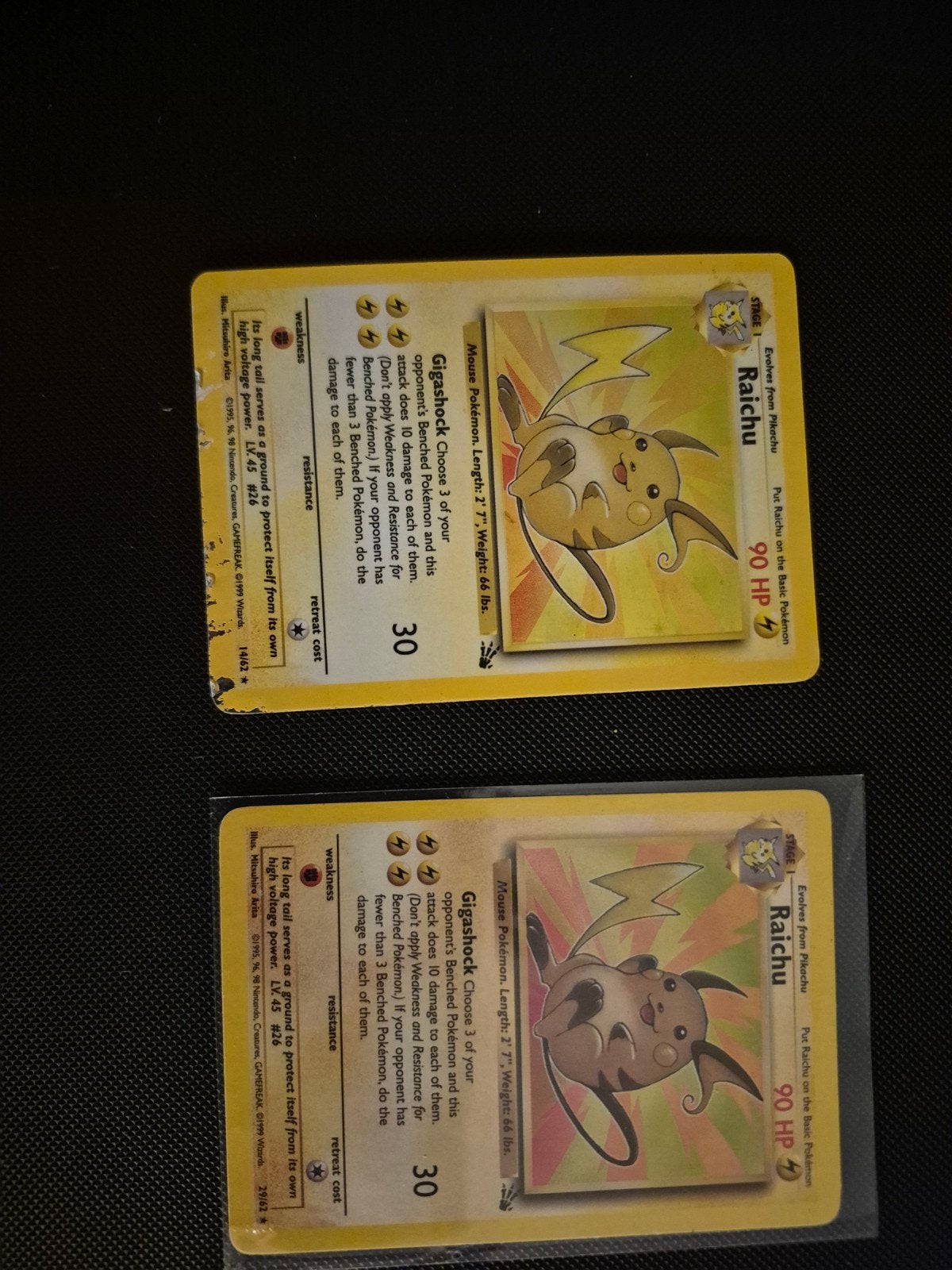 Raichu 14/62 en 29/62, Ophalen of Verzenden, Gebruikt