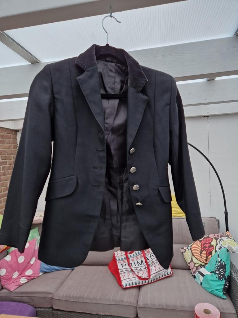 Paardrijden wedstrijd jas maat 152, Dieren en Toebehoren, Paardrijkleding, Ophalen, Zo goed als nieuw, Dressuur, Bovenkleding