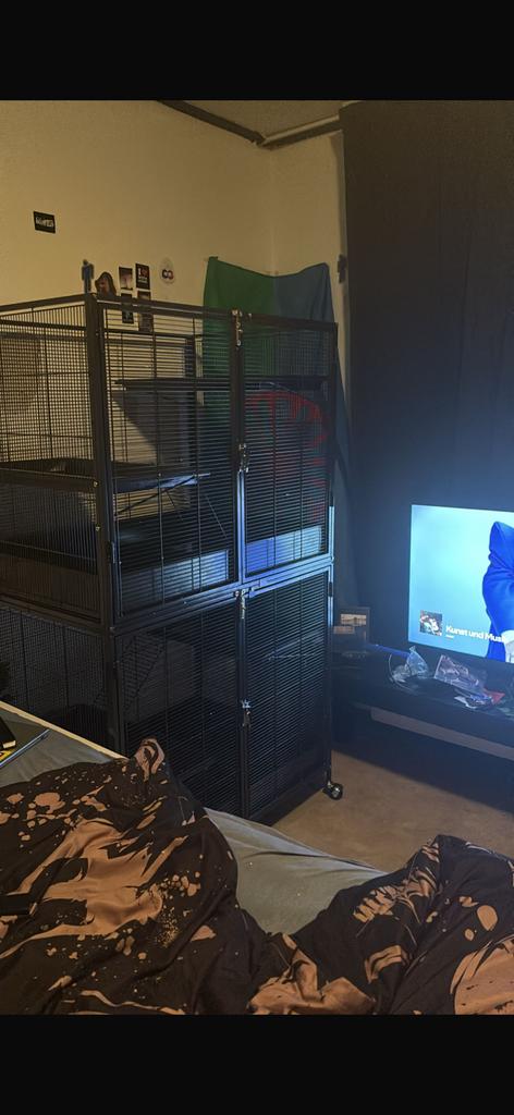 Fretten kooi te koop, Eenpersoons, Overige typen, Minder dan 160 cm, Ophalen of Verzenden