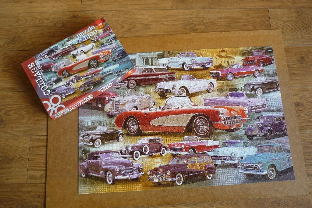 Trefl Collage '' AMERICAN CARS '' 1500 st., Ophalen, 500 t/m 1500 stukjes, Gebruikt, Legpuzzel