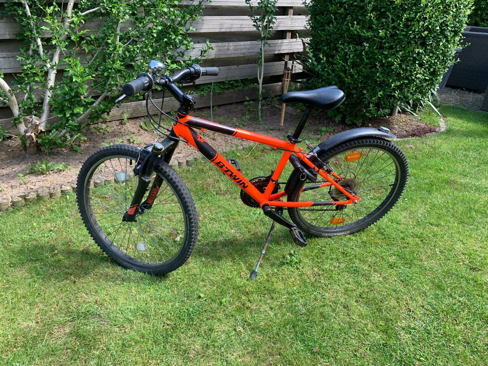 Jongens mountainbike B'Twin Oranje - Goede staat, Gebruikt, Velgrem, Versnellingen, Minder dan 49 cm