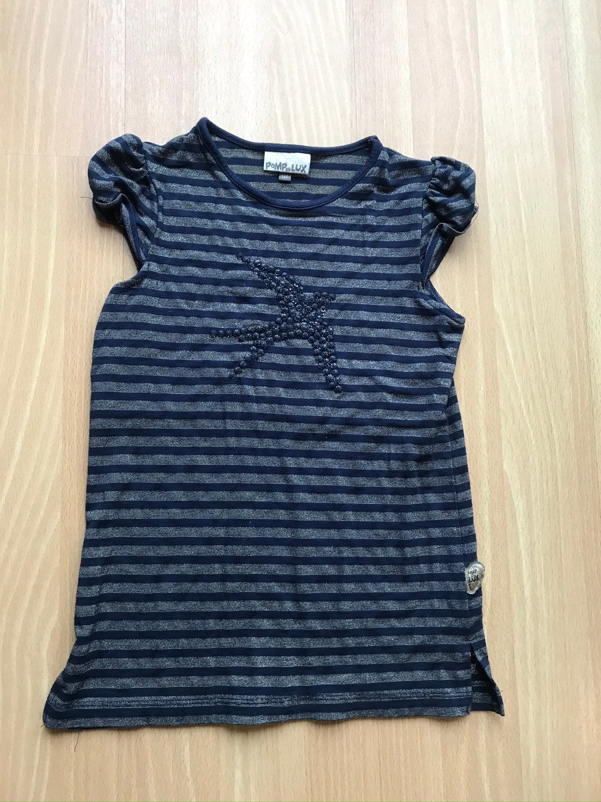 Shirt meisje pom de lux maat 128 zgan, Ophalen of Verzenden, Zo goed als nieuw, Meisje, Shirt of Longsleeve