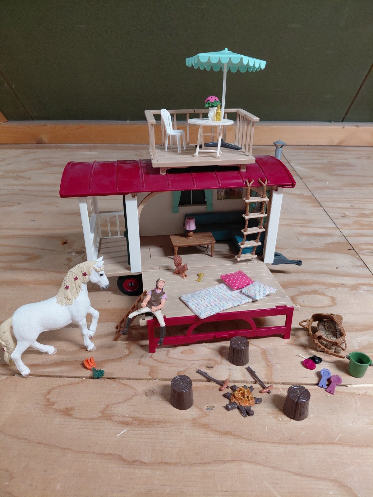 Schleich caravan, Ophalen of Verzenden, Zo goed als nieuw