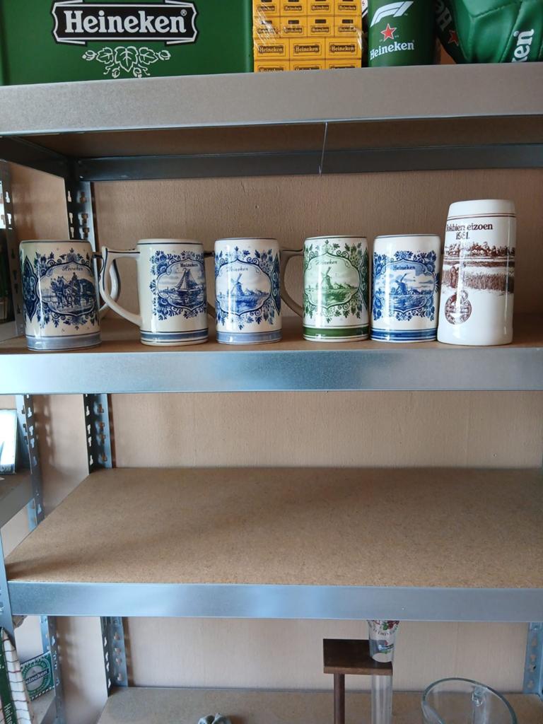 Heineken bierpullen 6 stuks, Ophalen, Zo goed als nieuw, Heineken