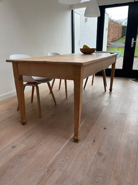 Mooie oude grenen eettafel, Huis en Inrichting, Tafels | Eettafels, Gebruikt, 200 cm of meer, 50 tot 100 cm, Vijf personen of meer