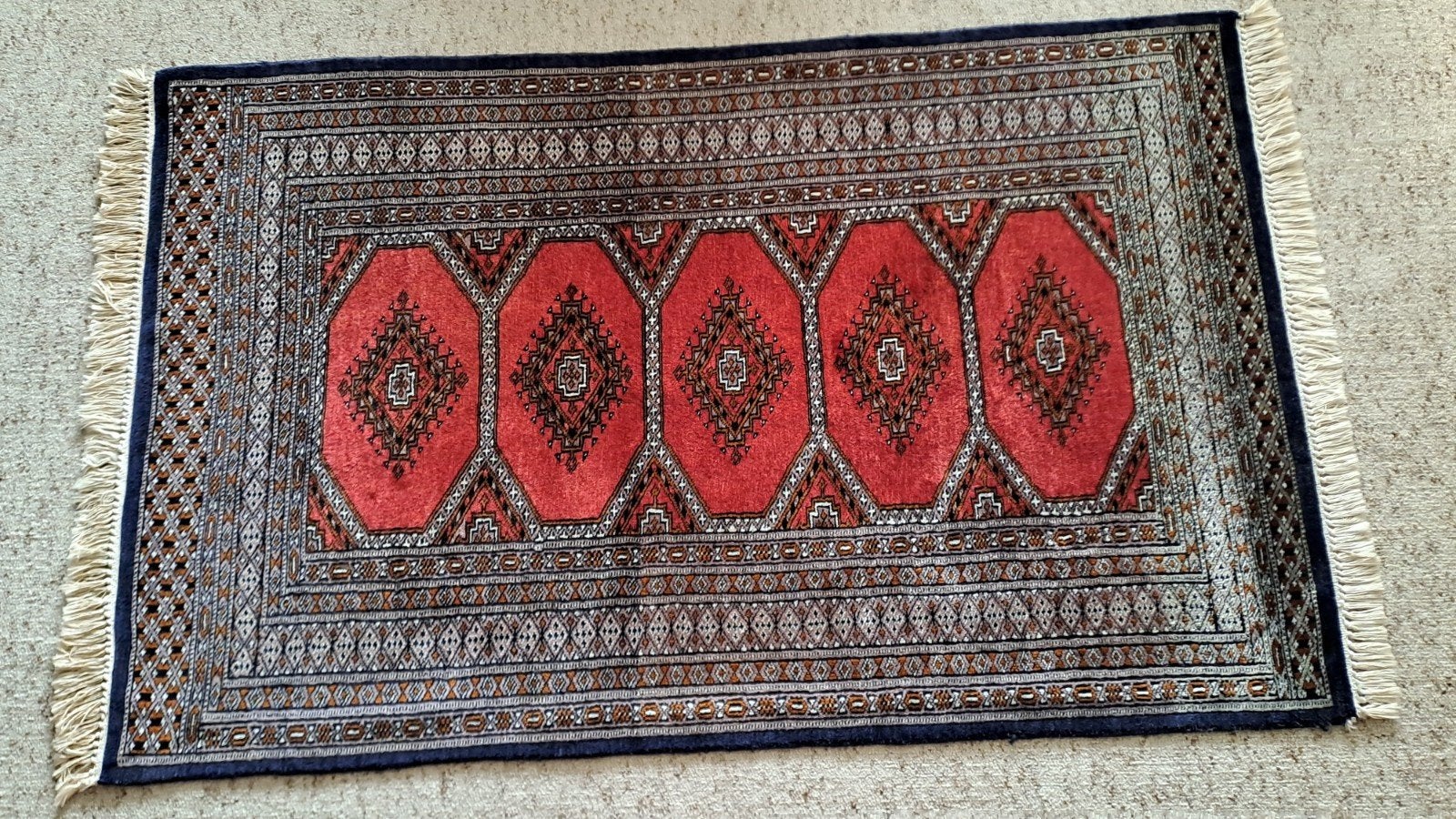 vintage tapijt rood, Ophalen of Verzenden
