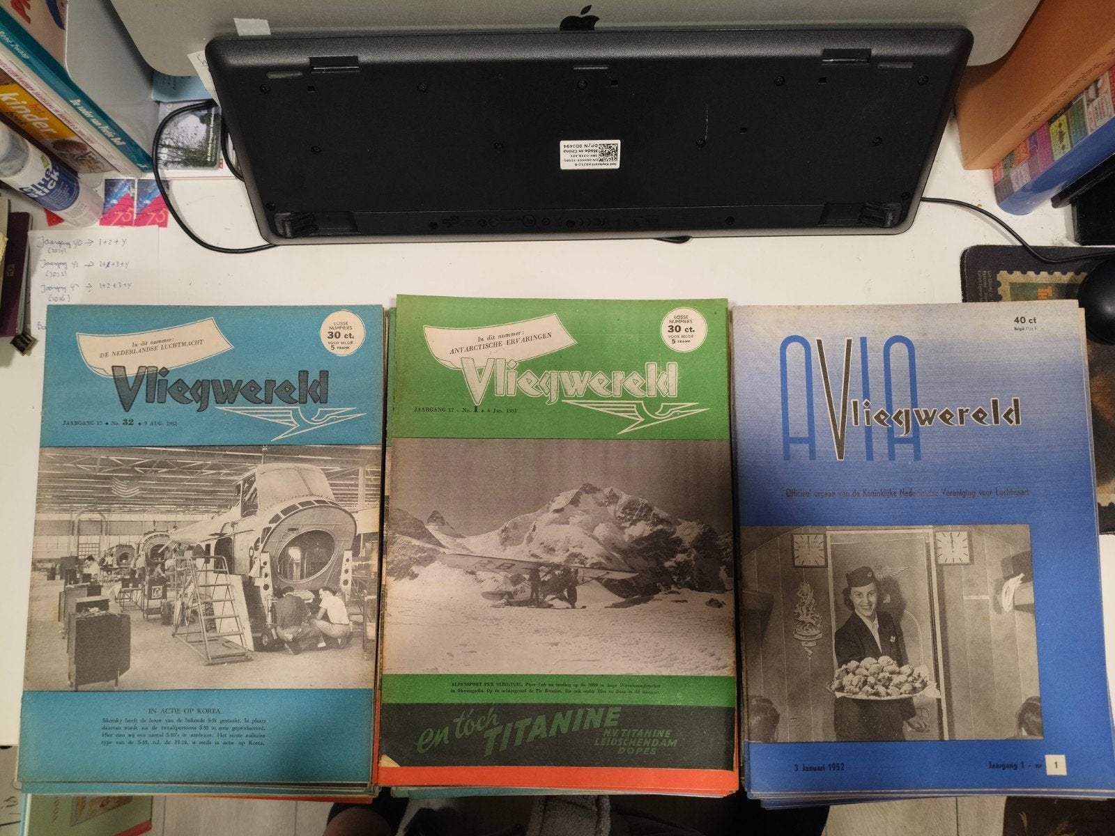 Vliegwereld Tijdschriften - Vintage Luchtvaart Collectie, Ophalen of Verzenden, Gelezen, Overige typen